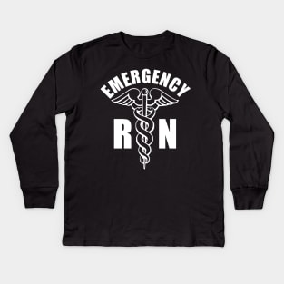 ER Nurse - RN Caduceus Kids Long Sleeve T-Shirt